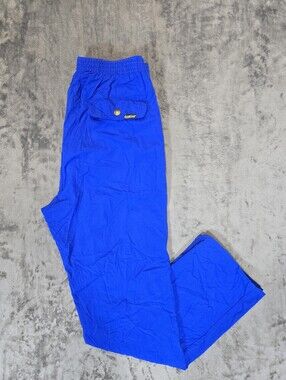Vintage Oshkosh B'Gosh Royal Blue Nylon Sweat Pants Size 34 32 Fits 30x32